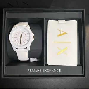 Armani Exchange Lady Banks Women's Watch Set with Luggage Tag AX7126
